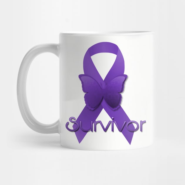 Purple Awareness Ribbon: Survivor by AlondraHanley